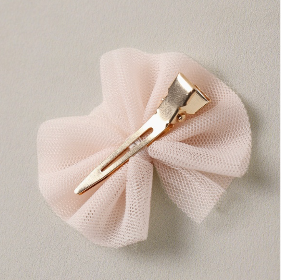 Flutter Tulle Clips, Pink