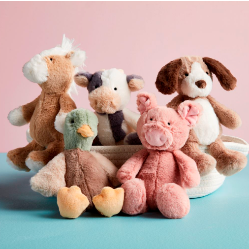 Farm Plush Animal Rattles