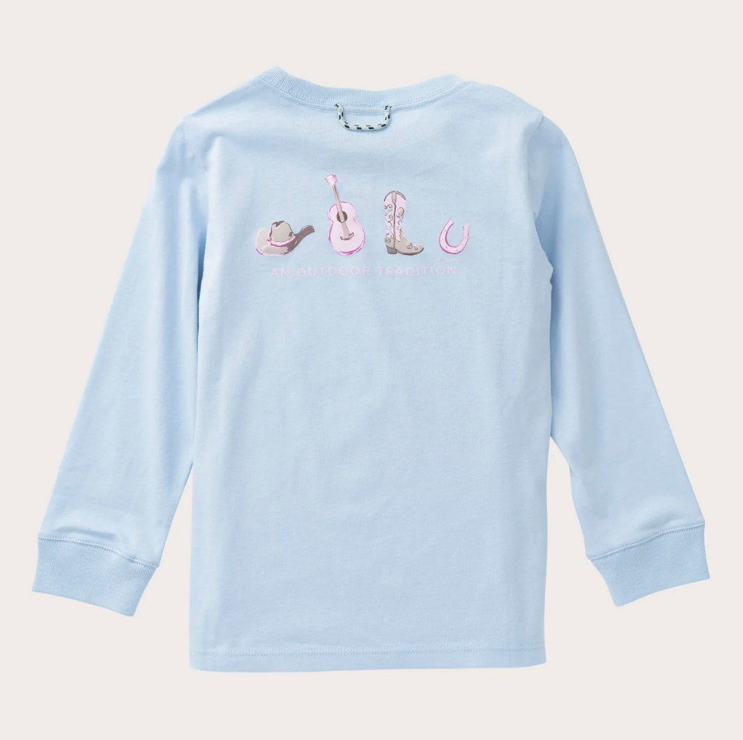 LS Cotton Tee, Cashmere Blue Cowgirl