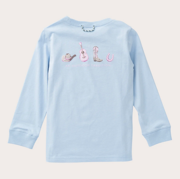 LS Cotton Tee, Cashmere Blue Cowgirl
