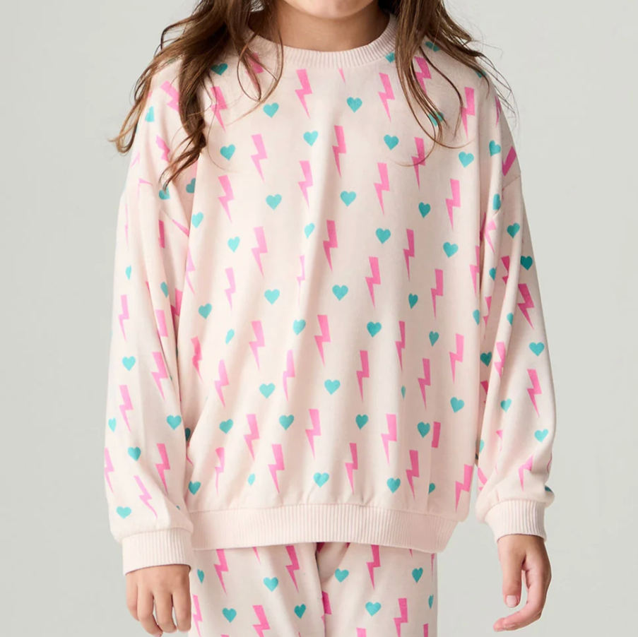 Bolt Hearts Pullover