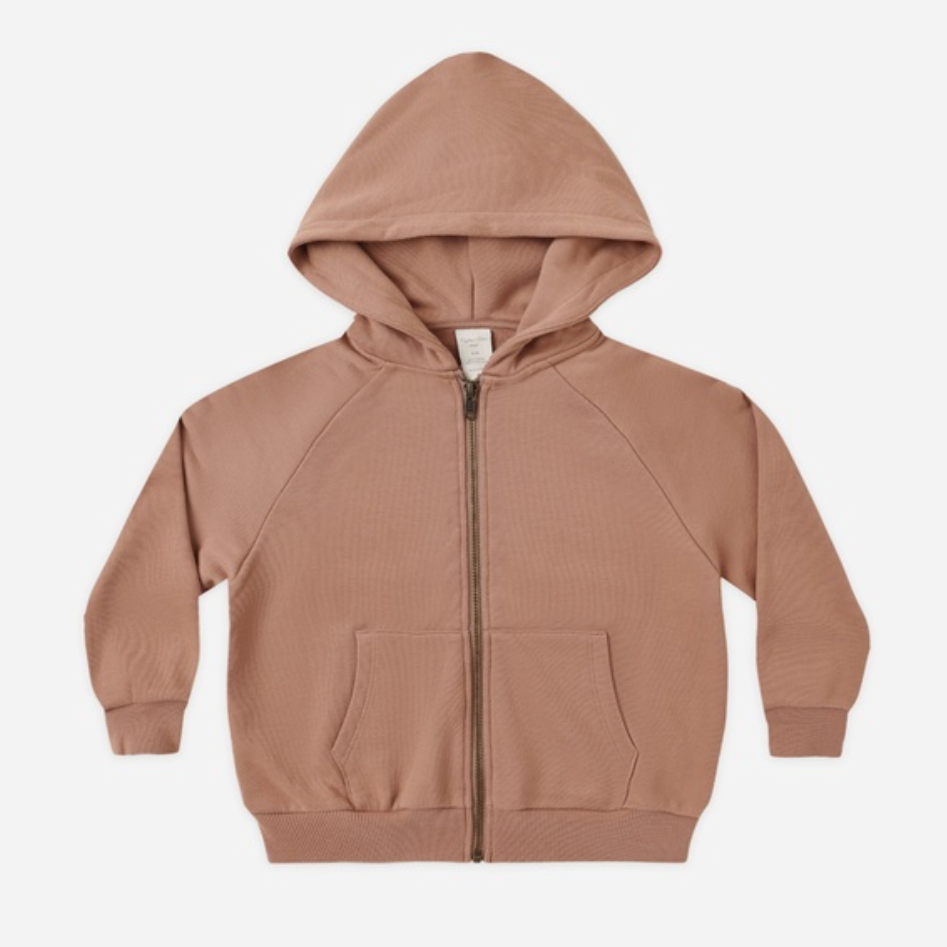 Zip Raglan Hoodie, Clay