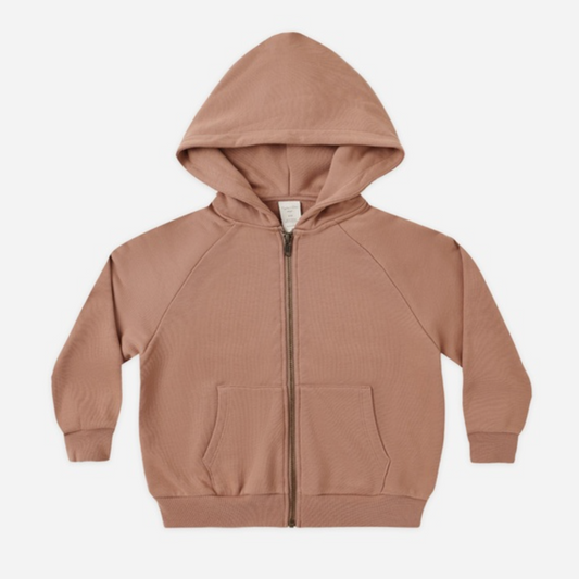 Zip Raglan Hoodie, Clay