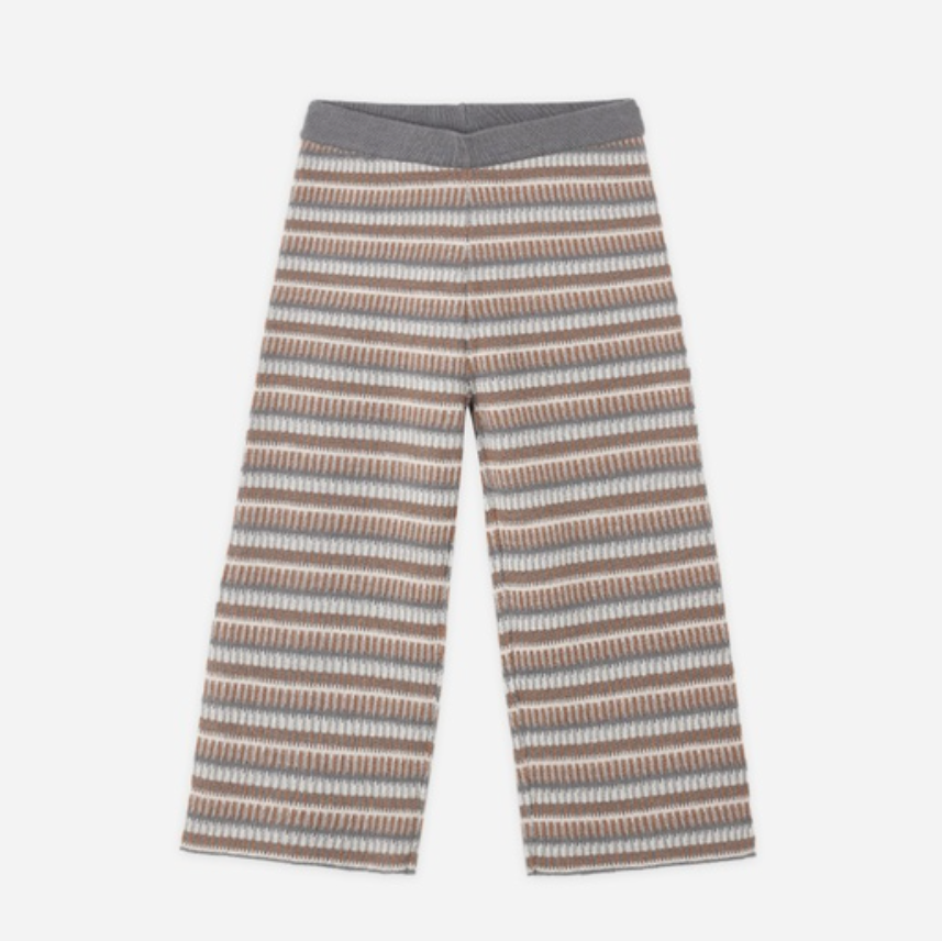 Knit Wide Leg Pant, Multi Stripe