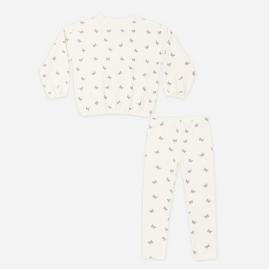 Spongey Knit Set, Butterfly Ditsy