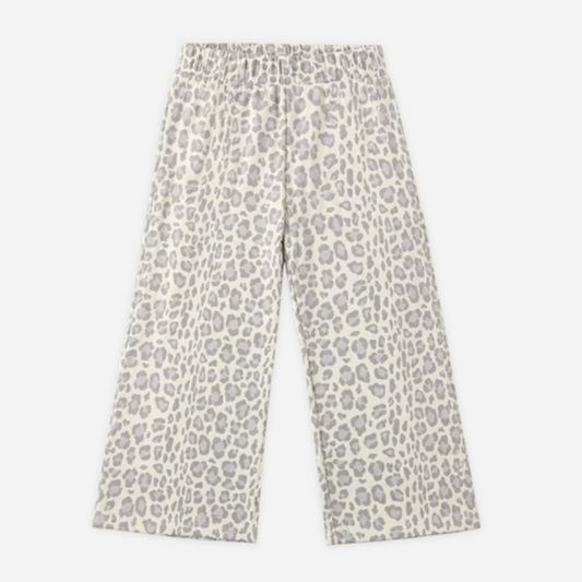 Wide Leg Sweatpant, Blue Leopard
