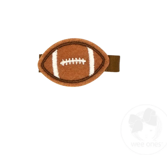 Embroidered Hair Clips, Football