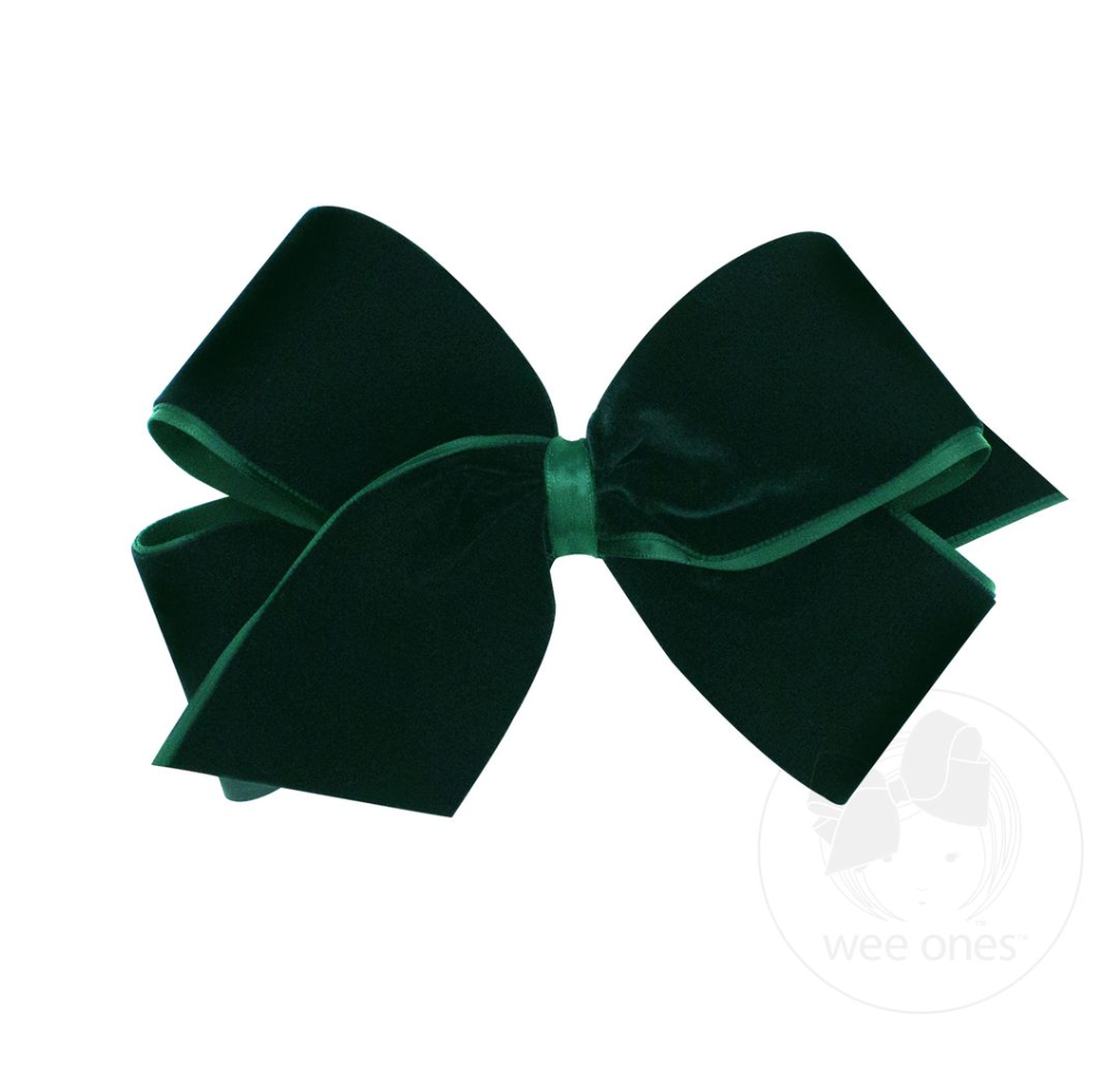 King Velvet Bow, Forest Green - Magpies Paducah