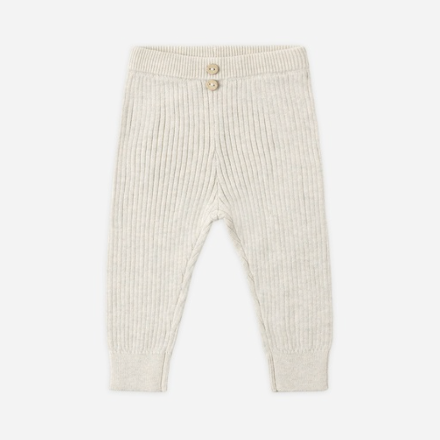 Rib Knit Legging, Heathered Oatmeal