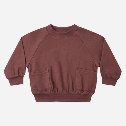Pocket Sweatshirt, Black Cherry