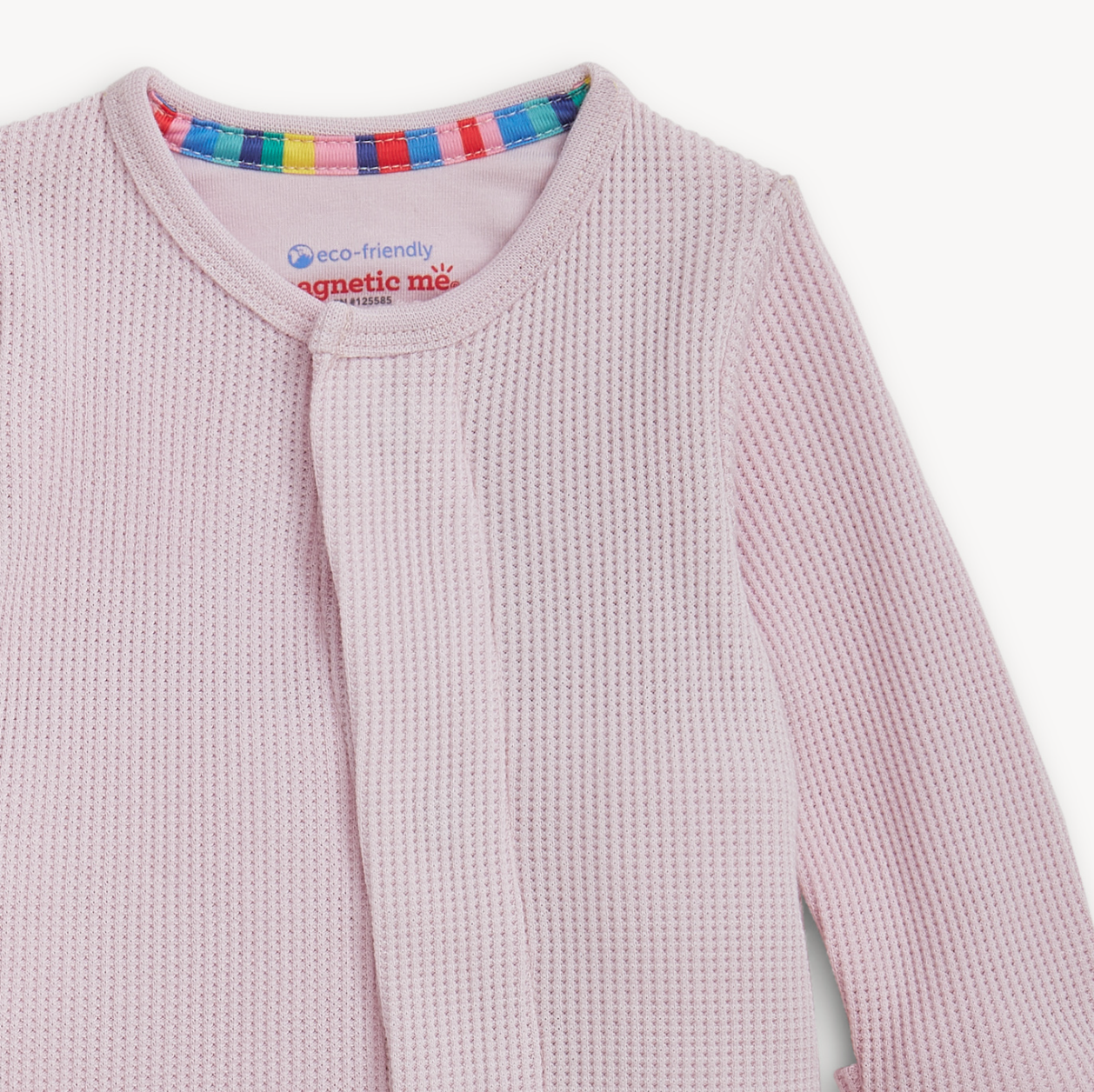 Waffle Modal Footie, Lilac Snow