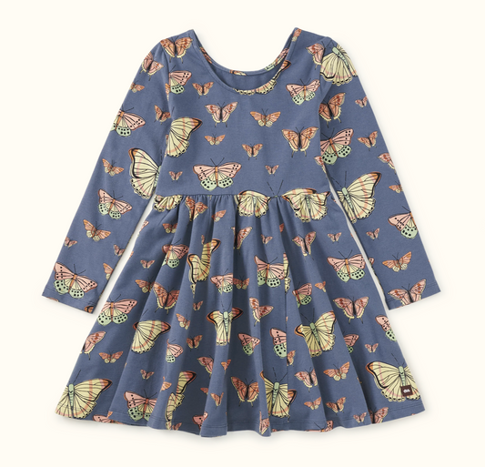 Printed Ballet Dress, Skyfield Butterflies