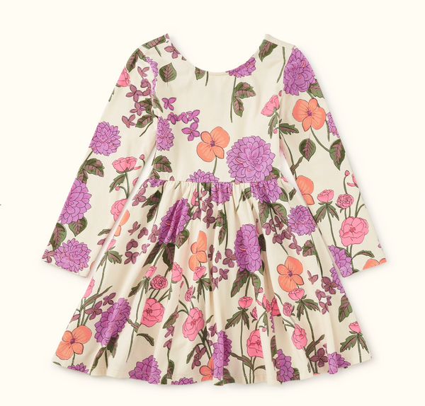 Printed Ballet Dress, English Dahlia