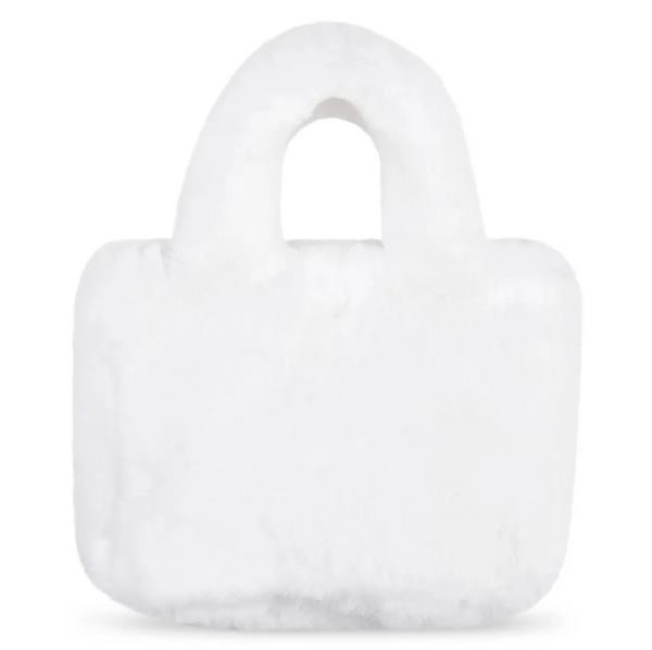 Plush Gem Tote Bag, White