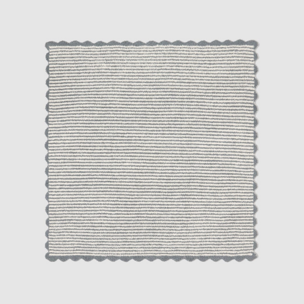 CozyChic Stripe Scallop Receiving Blanket, Blue Cove