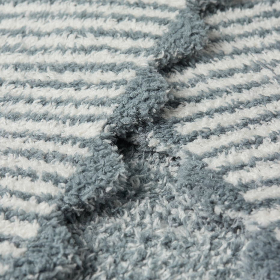 CozyChic Stripe Scallop Receiving Blanket, Blue Cove