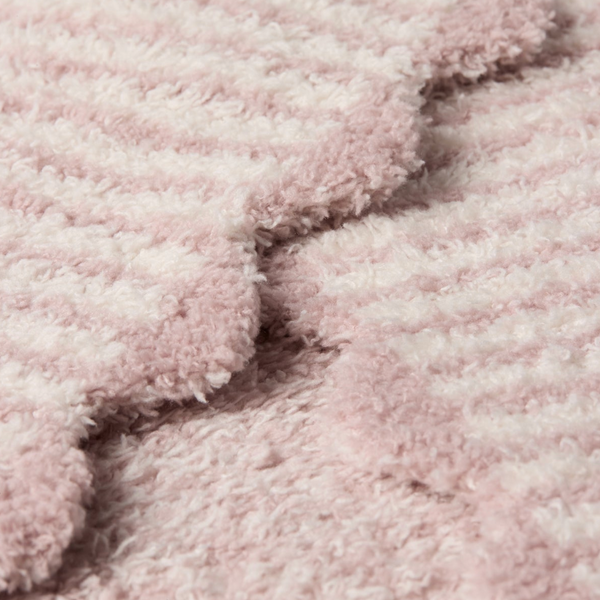 CozyChic Stripe Scallop Receiving Blanket, Faded Rose