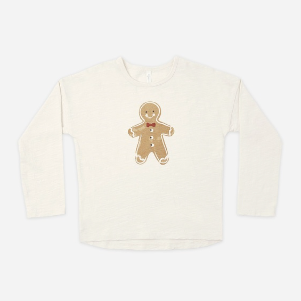 Long Sleeve Tee, Gingerbread Man