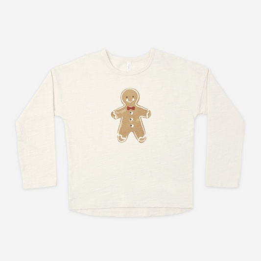 Long Sleeve Tee, Gingerbread Man