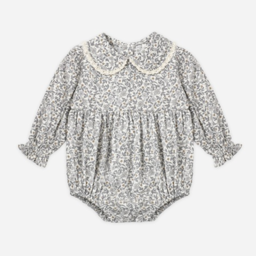 Cora Romper, Slate Floral