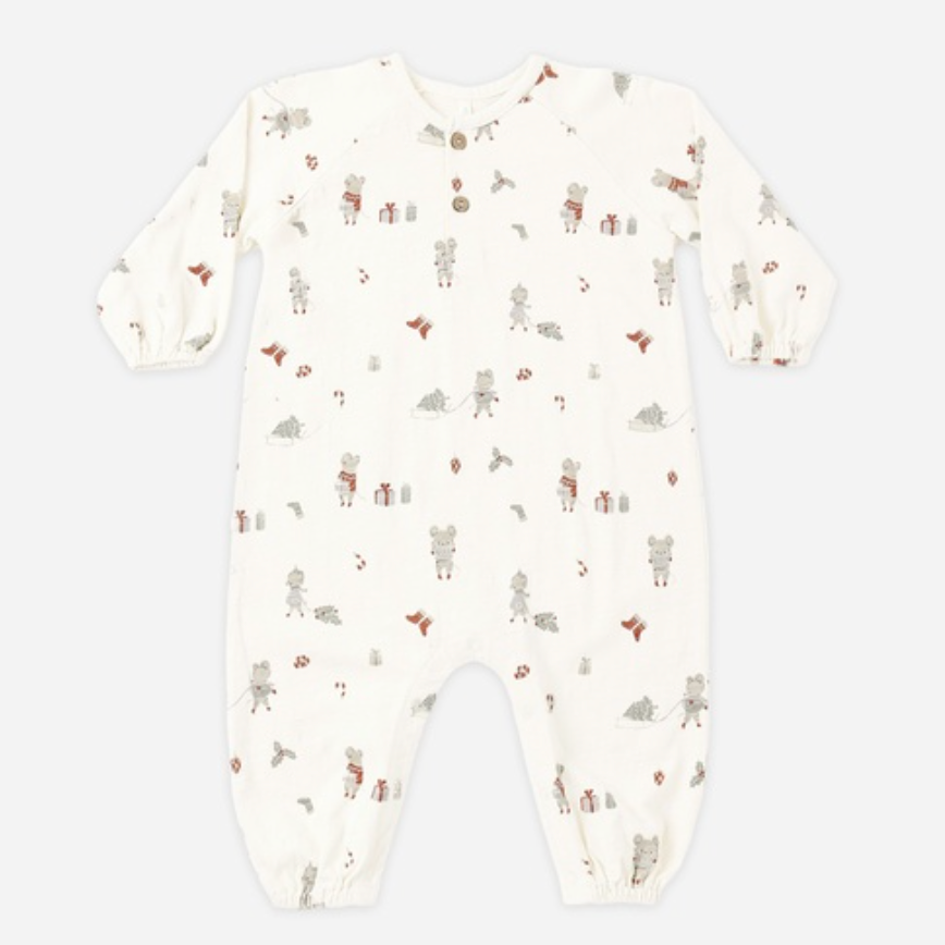 Henley Jumpsuit, Holiday Mouse