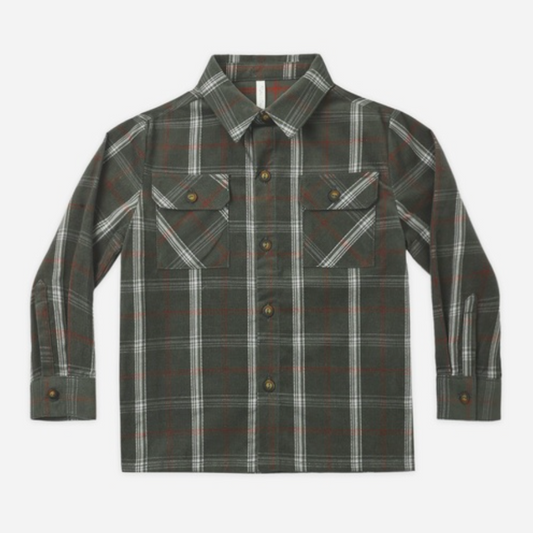 Pocketed Flannel Shirt, Holiday Plaid