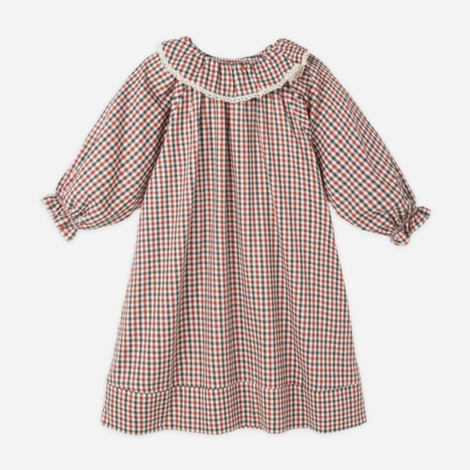 Girls Nightgown, Holiday Gingham