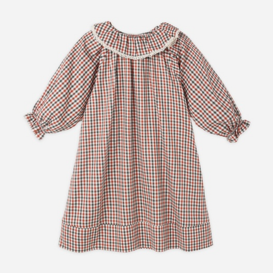 Girls Nightgown, Holiday Gingham