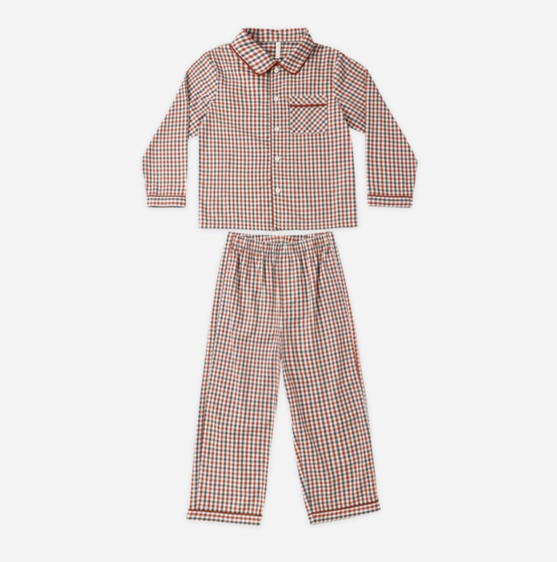 Long Sleeve Pajamas, Holiday Gingham