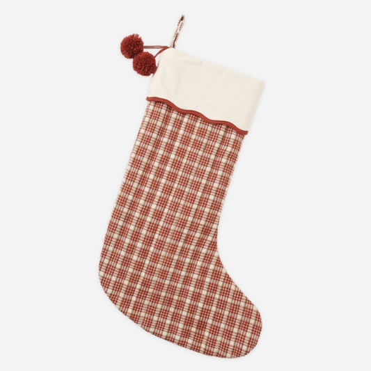 Christmas Stocking, Ruby Plaid