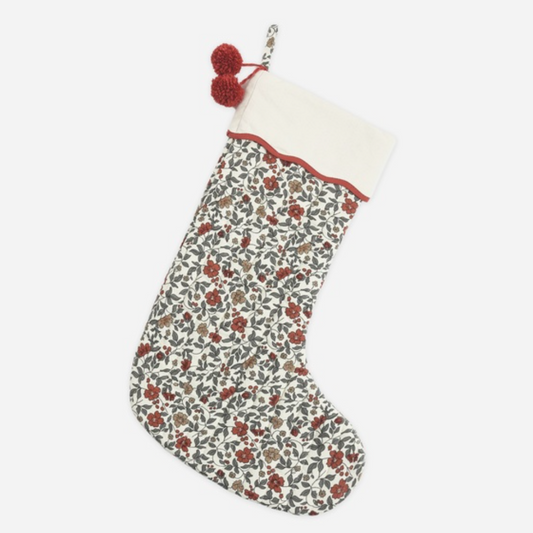 Christmas Stocking, Holiday Floral