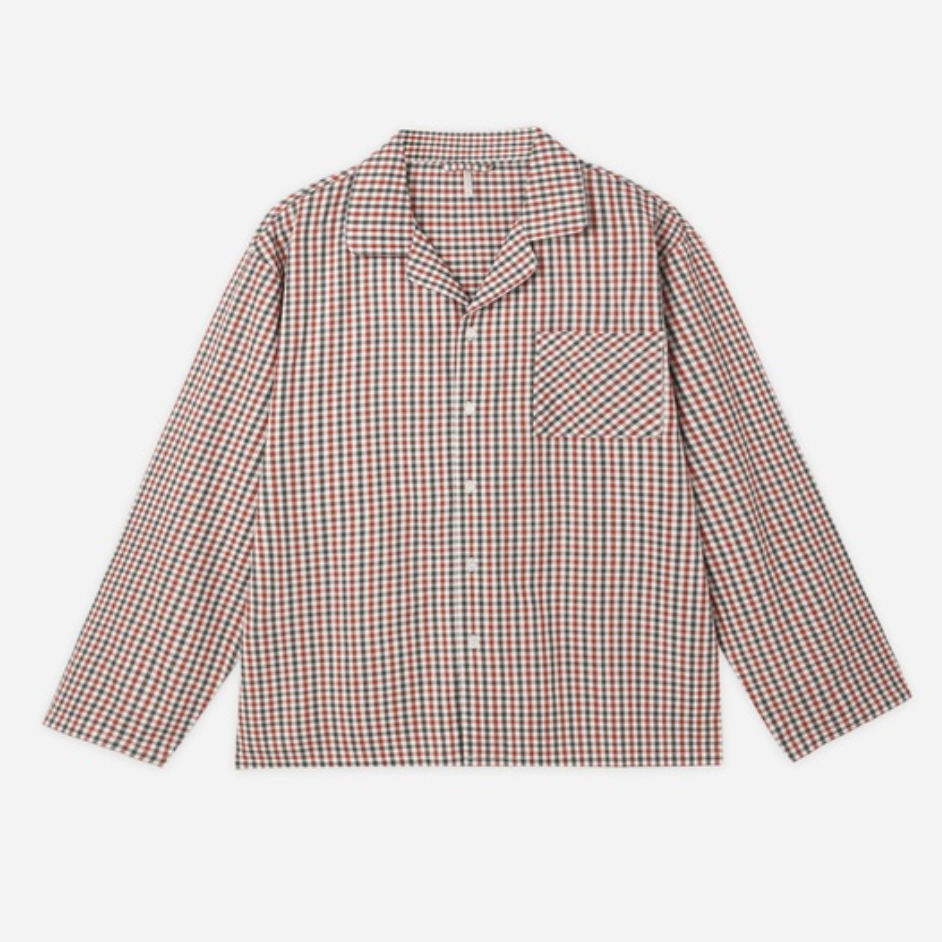 Mens Pajama Set, Holiday Gingham