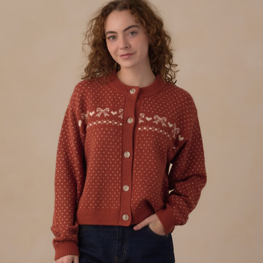 Women's Juniper Cardigan, Ruby
