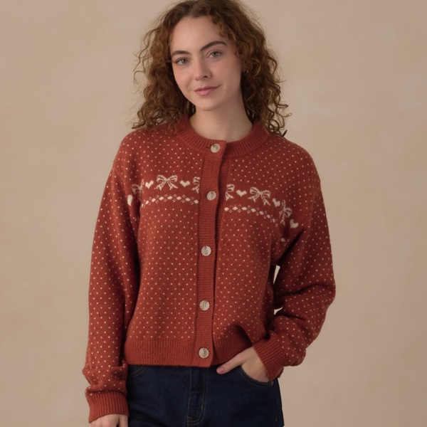 Women's Juniper Cardigan, Ruby