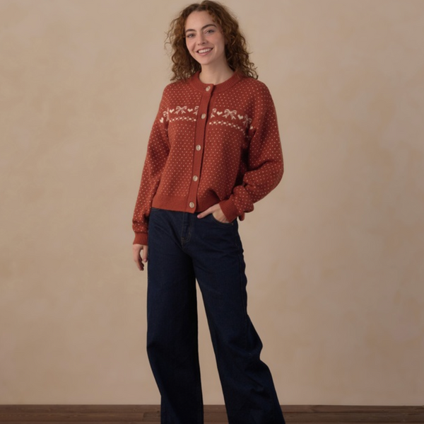 Women's Juniper Cardigan, Ruby