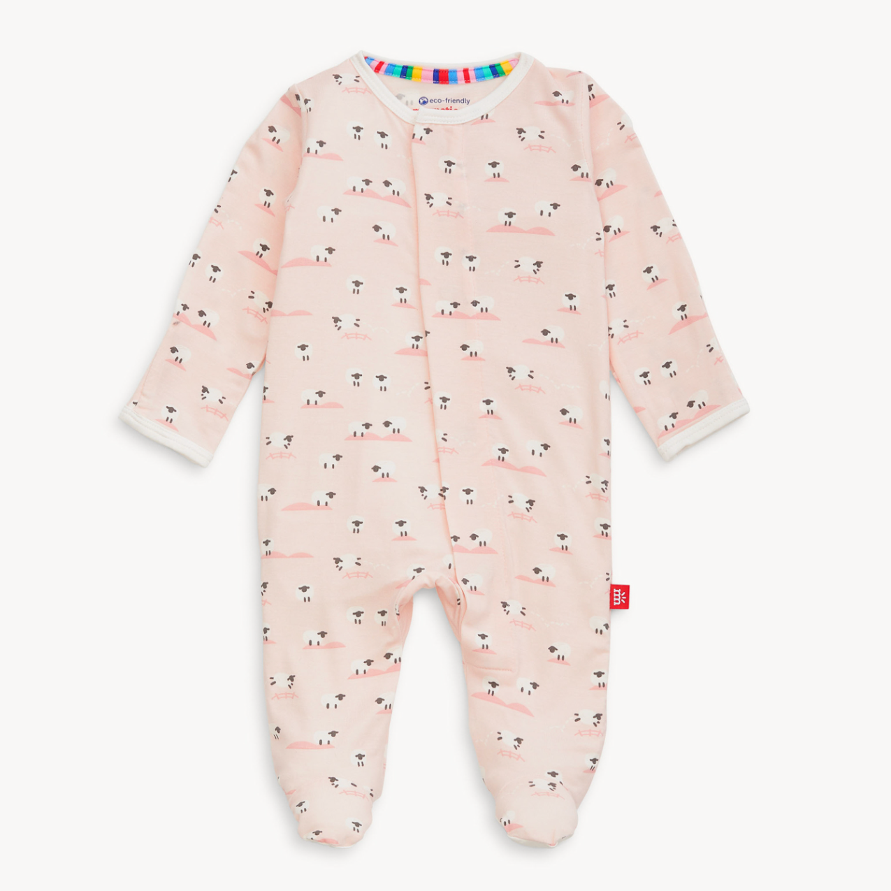 Modal Footie, Pink Baa Baa Baby