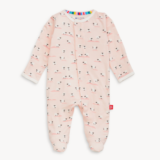 Modal Footie, Pink Baa Baa Baby