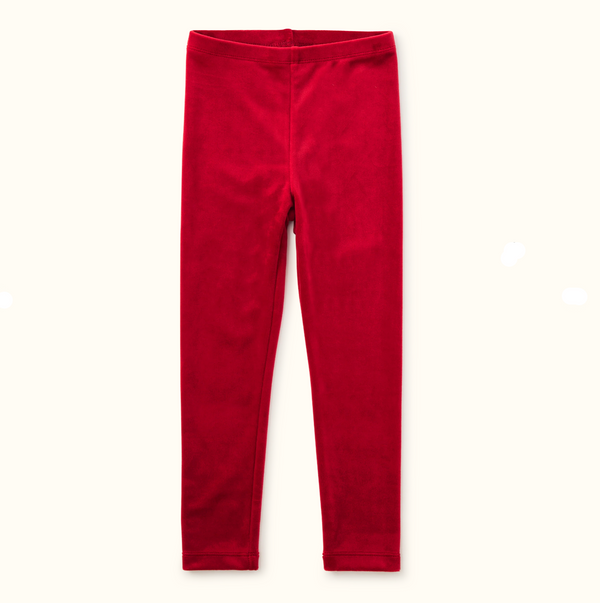 Velour Leggings, Red Wagon