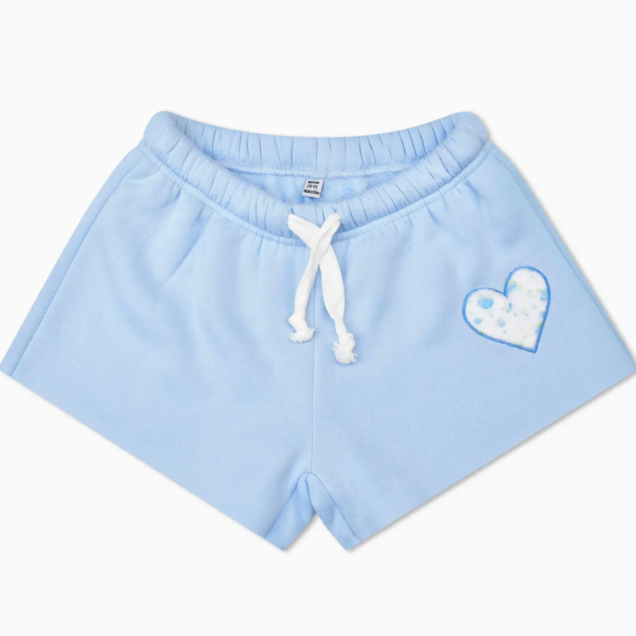 Blue Floral Sweat Shorts