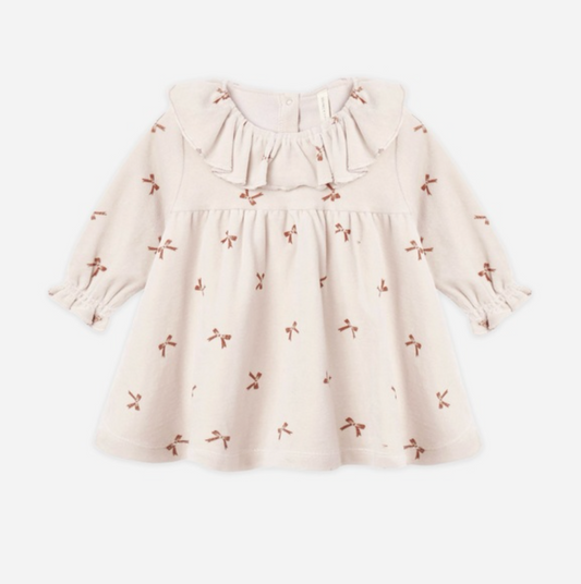 Velour Baby Dress, Red Bows - Magpies Paducah