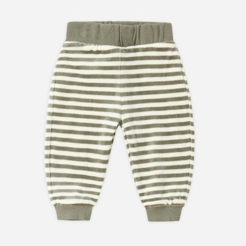 Velour Relaxed Sweatpant, Spruce Stripe - Magpies Paducah