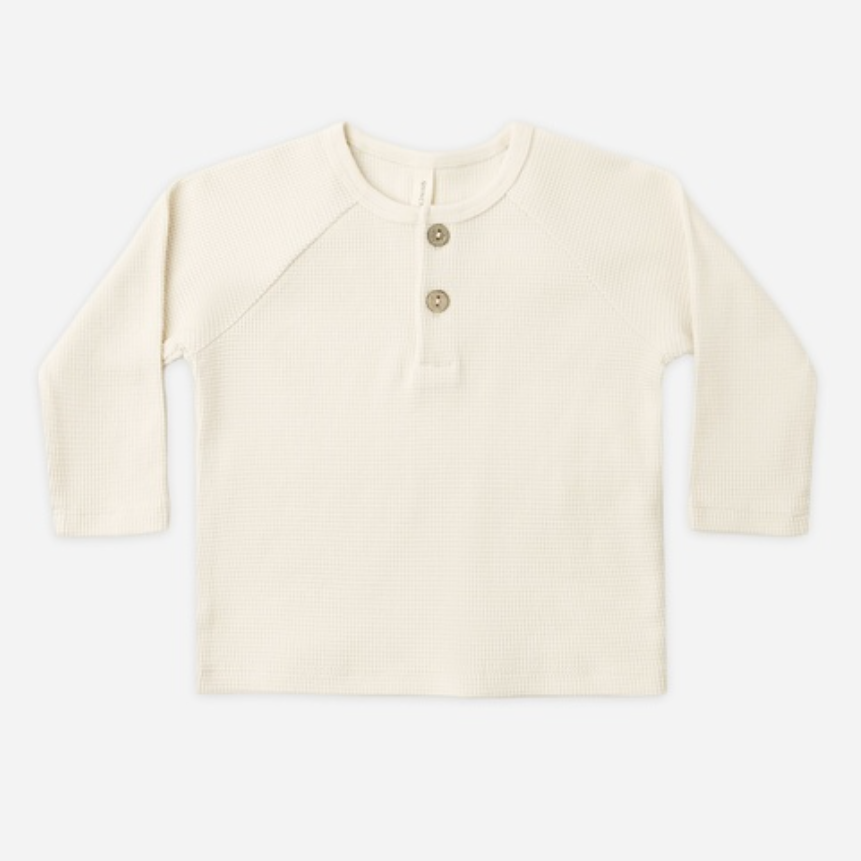 Henley Knit Top, Natural - Magpies Paducah