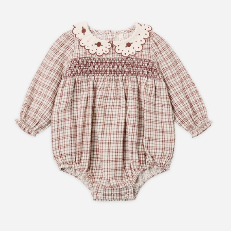 Callie Romper, Christmas Plaid - Magpies Paducah