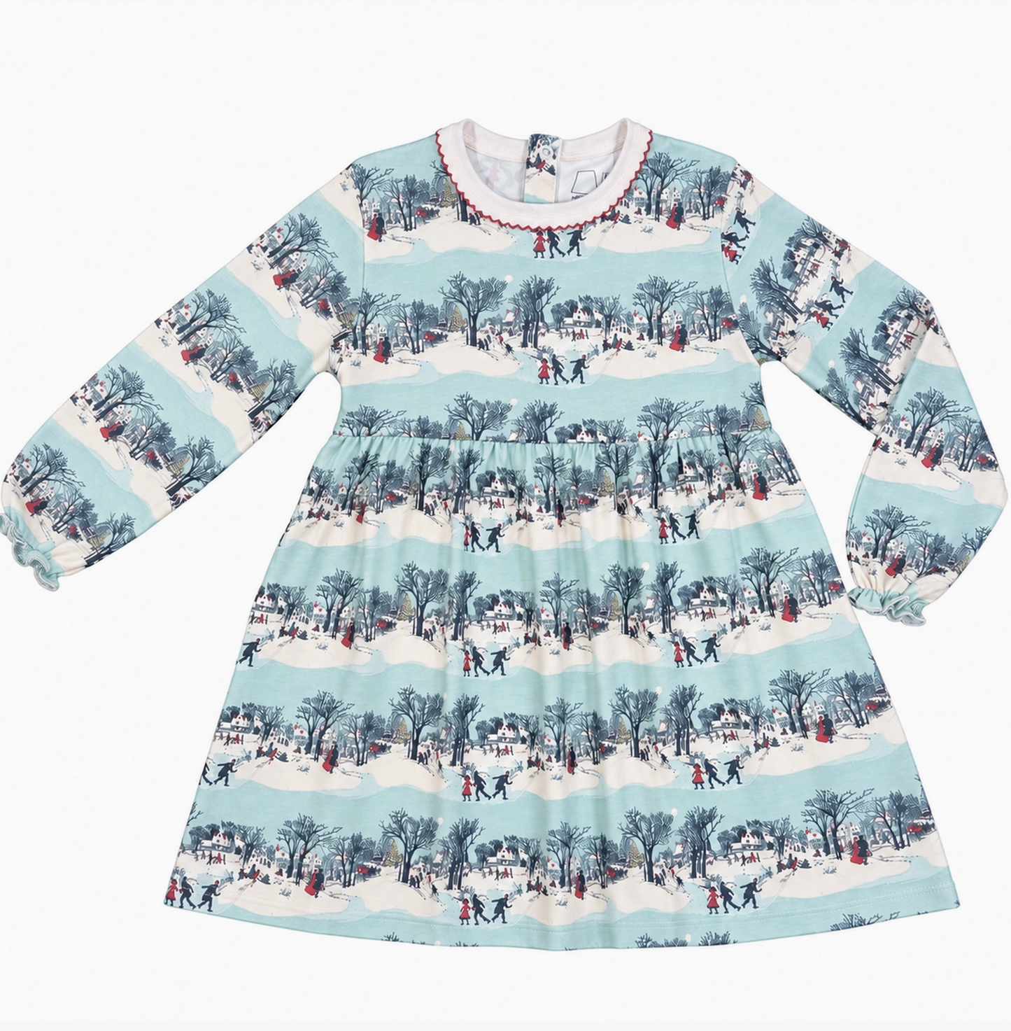 Long Sleeve Playtime Dress, Classic Christmas Village
