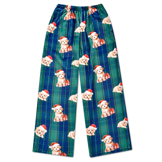 Santa Doodle Plush Pants - Magpies Paducah