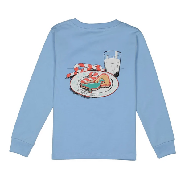 Long Sleeve Tee, Light Blue Milk & Cookies - Magpies Paducah