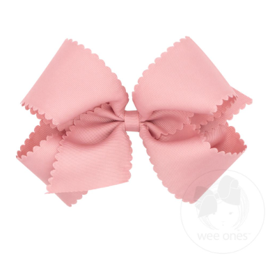 King Scalloped Bow (Assorted colors!)