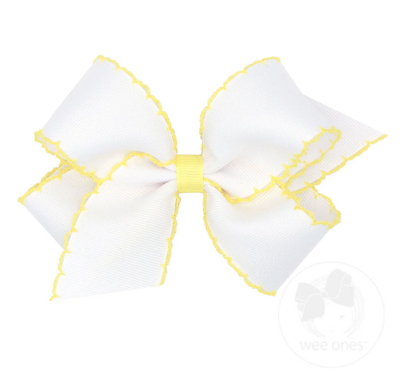 Medium Contrast Moonstitch Bow, (Assorted Colors!)