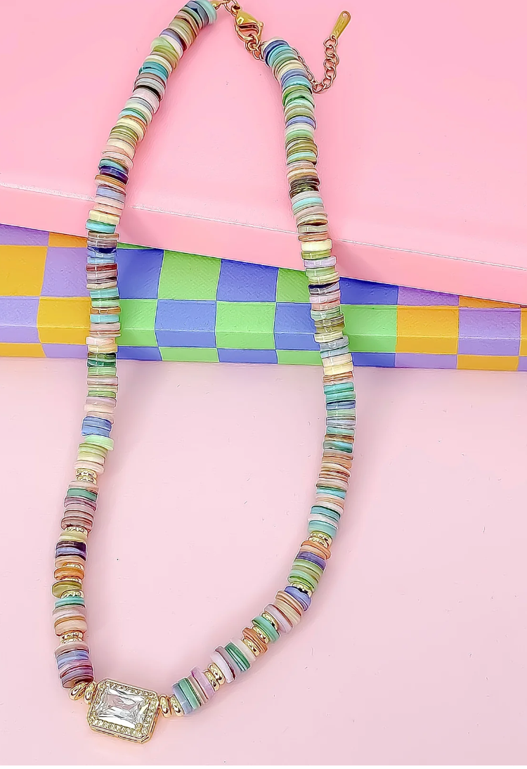 Dream Pop Gemstone Necklace, Assorted Colors - Magpies Paducah