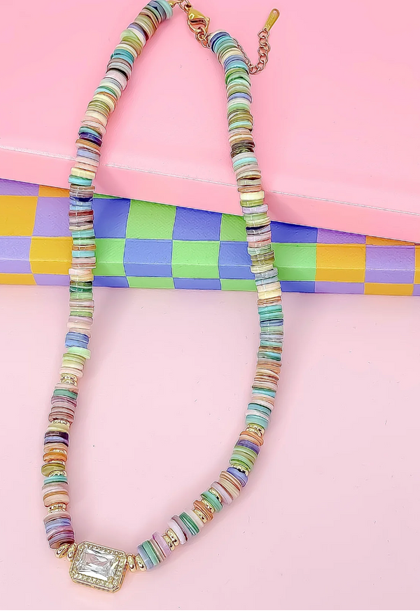Dream Pop Gemstone Necklace, Assorted Colors - Magpies Paducah